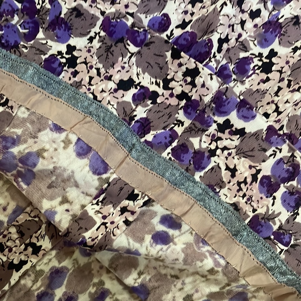 Vintage 1940’s Rayon Jersey Purple Raspberry Print Long Sleeve Dress - Picture 9 of 16